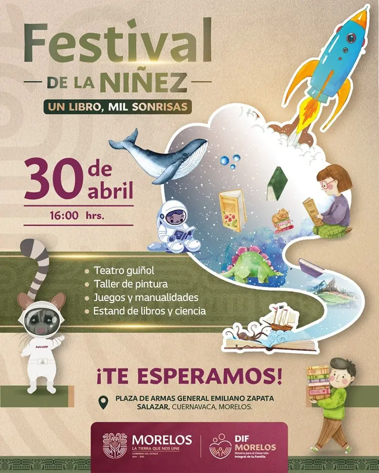 No te pierdas de este gran festival para los niños y niñas en Morelos. Foto: Gobierno de Morelos.