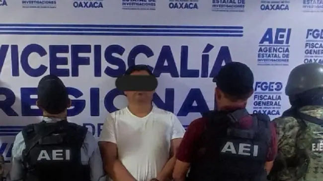 José Carmen “N” fue detenido por el delito de homicidio. Foto: Fiscalía de Oaxaca
