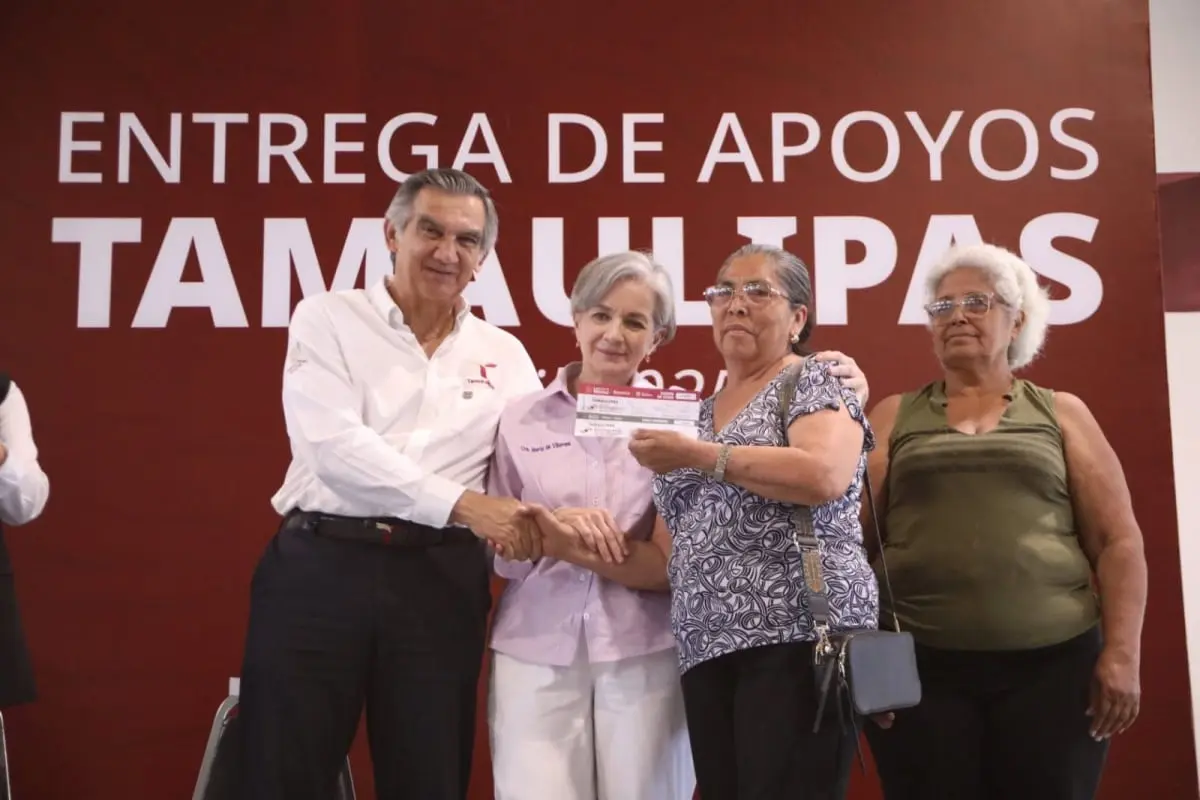 Inicia entrega de apoyos a familias en Tamaulipas. Foto: Gob. de Tamaulipas