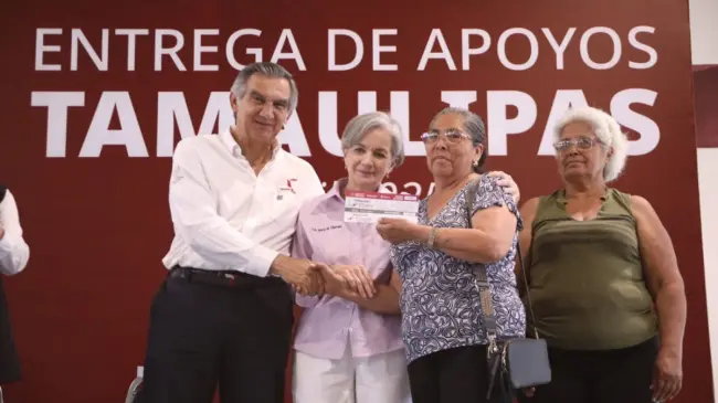 Inicia entrega de apoyos a familias en Tamaulipas. Foto: Gob. de Tamaulipas