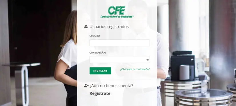 Portal web oficial de La Comisión Federal de Electricidad. Foto:Cortesía. Portal web oficial de La Comisión Federal de Electricidad. Foto:Cortesía.