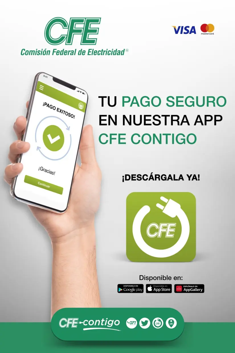 Esta es la app CFE Contigo que puedes utilizar para realizar tus pagos de recibo de luz. Foto: Cortesía. Esta es la app CFE Contigo que puedes utilizar para realizar tus pagos de recibo de luz. Foto: Cortesía.