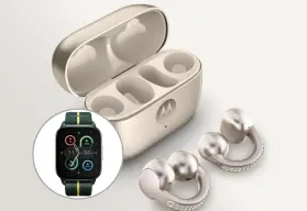 Lanzan los extravagantes Moto Buds Loop con cristales de Swarovski y el Moto Watch Fit