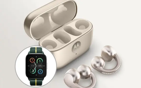 Lanzan los extravagantes Moto Buds Loop con cristales de Swarovski y el Moto Watch Fit