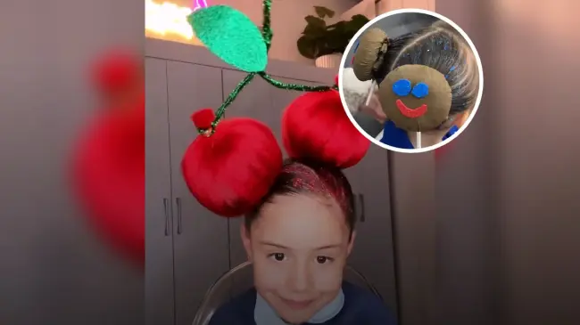 Ideas para peinar de forma alocada en la semana loca del Día del Niño Foto: @fernanda.ni (TikTok) y Los Molina (Youtube)