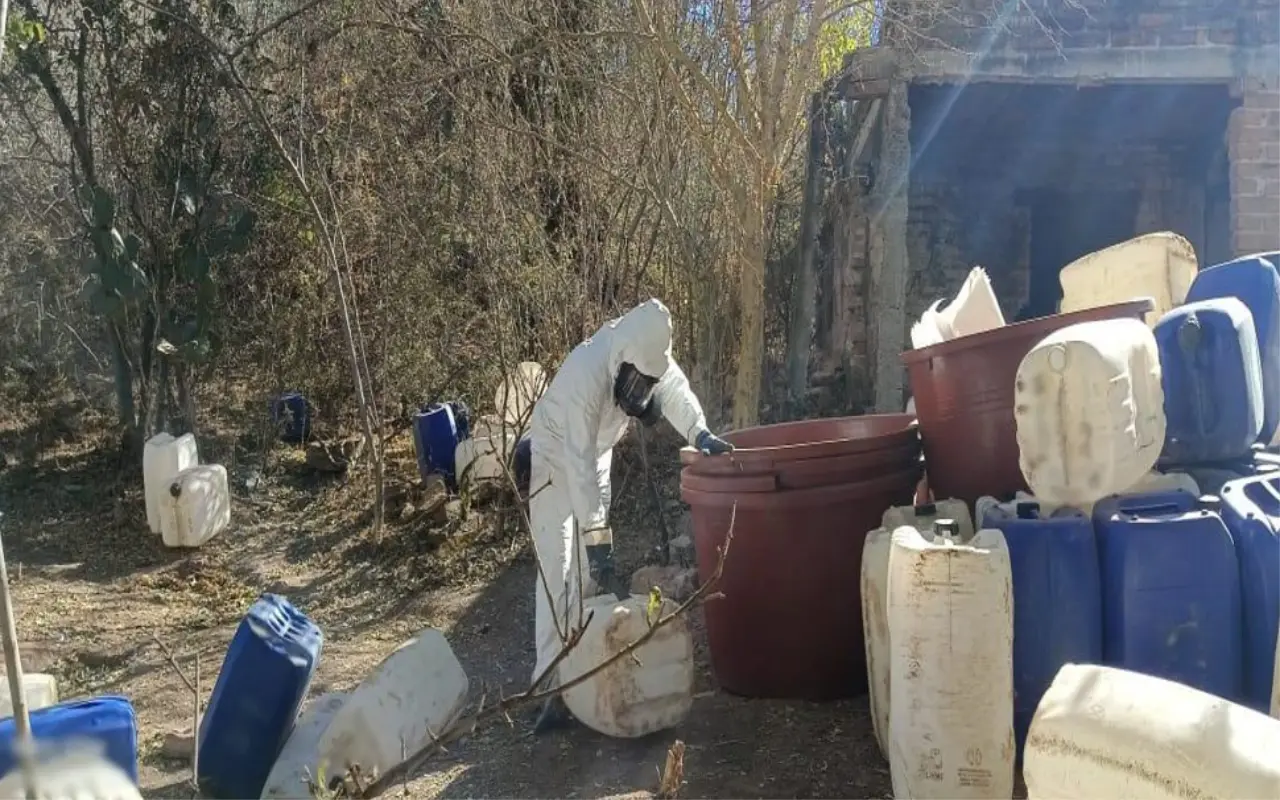 Destrucción de laboratorios Sinaloa. Foto: Cortesía Gabinete de Seguridad del Gobierno de México