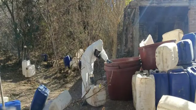 Destrucción de laboratorios Sinaloa. Foto: Cortesía Gabinete de Seguridad del Gobierno de México