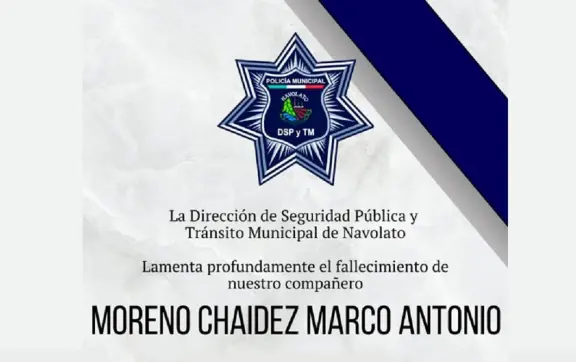 Seguridad Pública de Navolato lamenta asesinato del comandante Marco Antonio: "Su legado vivirá por siempre"