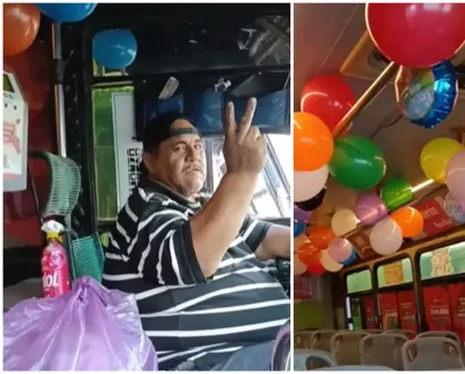 ¡Consentidos en su día! Chofer de camión urbano en Mazatlán regala dulces para celebrar el Día del Niño
