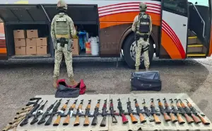 Cateo en Concordia, Los Mochis y Rosario asegura armamento, equipo táctico y 31 campamentos