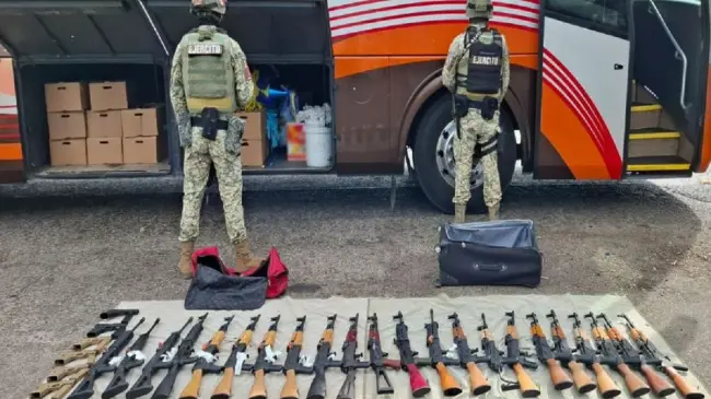 También se decomisó equipo táctico en Culiacán. Foto: Secretaría de Seguridad