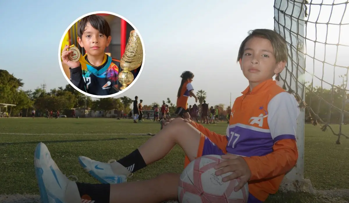 Con solo 8 años, Dylan Matteo demuestra que los sueños se construyen con esfuerzo, valores y un balón. Foto: Juan Madrigal