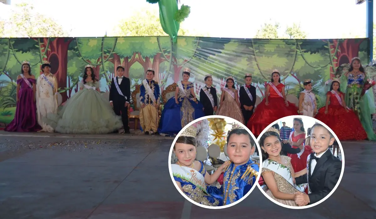 Coronan a los Reyes de la Primavera y Día de la Niñez 2025 en un emotivo festival en la Escuela Primaria Ignacio Manuel Altamirano en Culiacán. Foto: Juan Madrigal
