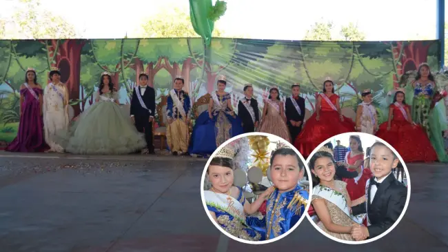 Coronan a los Reyes de la Primavera y Día de la Niñez 2025 en un emotivo festival en la Escuela Primaria Ignacio Manuel Altamirano en Culiacán. Foto: Juan Madrigal