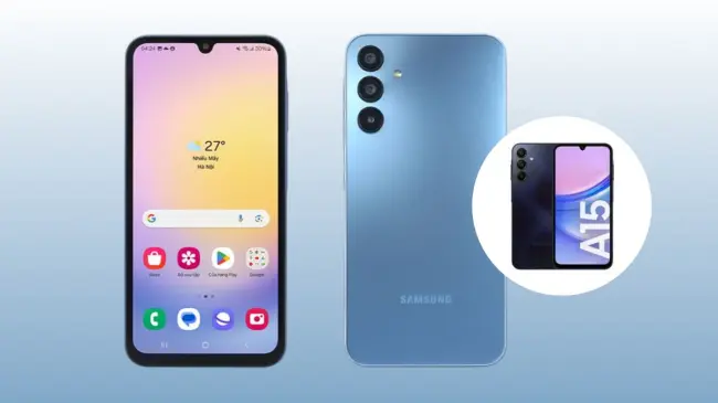 El Samsung Galaxy A15 trae pantalla Super AMOLED de 6,5 pulgadas. Foto: Cortesía