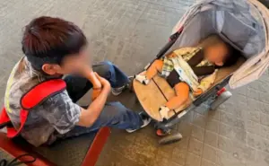 Acto de amor fraterno: niño busca a sus padres para alimentar a su hermanito; SSC los resguarda sanos y salvos