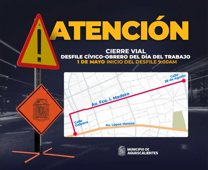 Calles cerradas por el desfile.