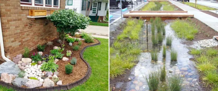 Jardines de lluvia. Foto Portal Inmobiliario