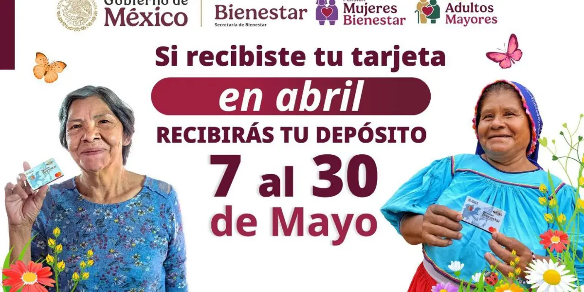 En mayo toca pago de la Pensión Bienestar. Foto: Gob. de México