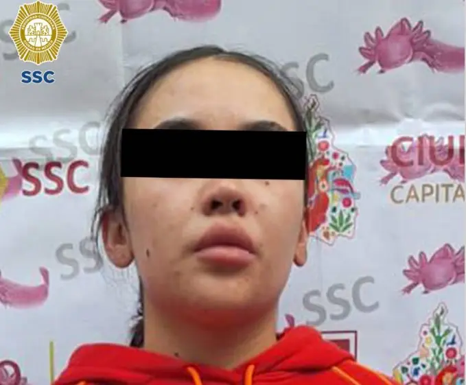 Detención e Sherlyn “N” en CDMX. Foto: SSC CDMX