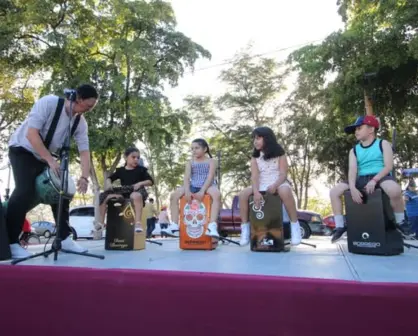 Niñas y niños se convierten en artistas con "Cajones y percusiones" en el Parque Culiacán 87