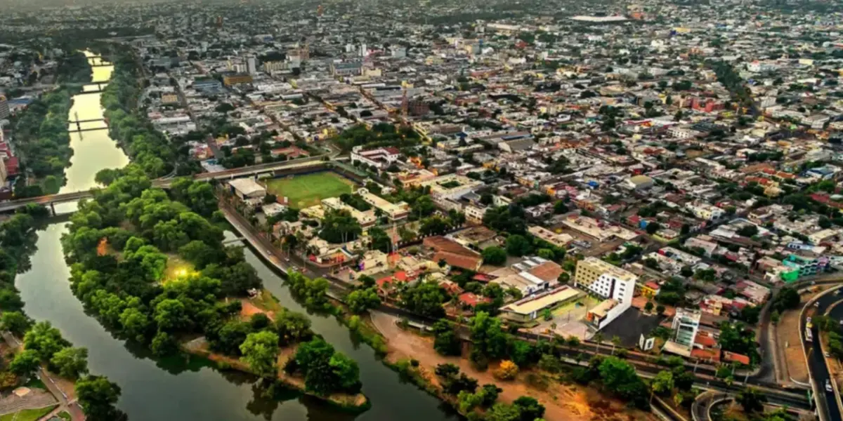 Vista aérea ciudad de Culiacán Foto: Gobierno de Ayuntamiento
