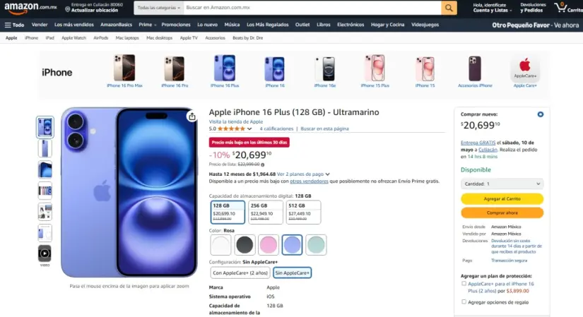 El iPhone 16 Plus tiene una oferta irresistible en Amazon