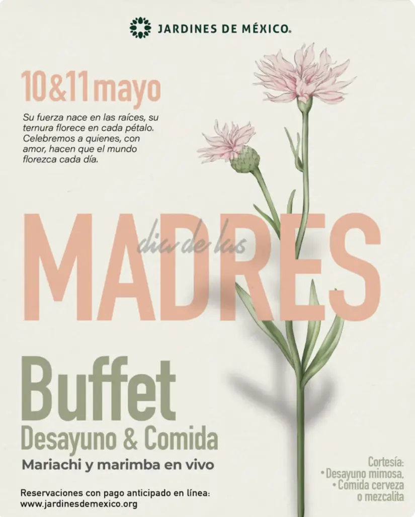 Celebra con colores y flores a mamá en su día. Foto: jardinesdemexico.com