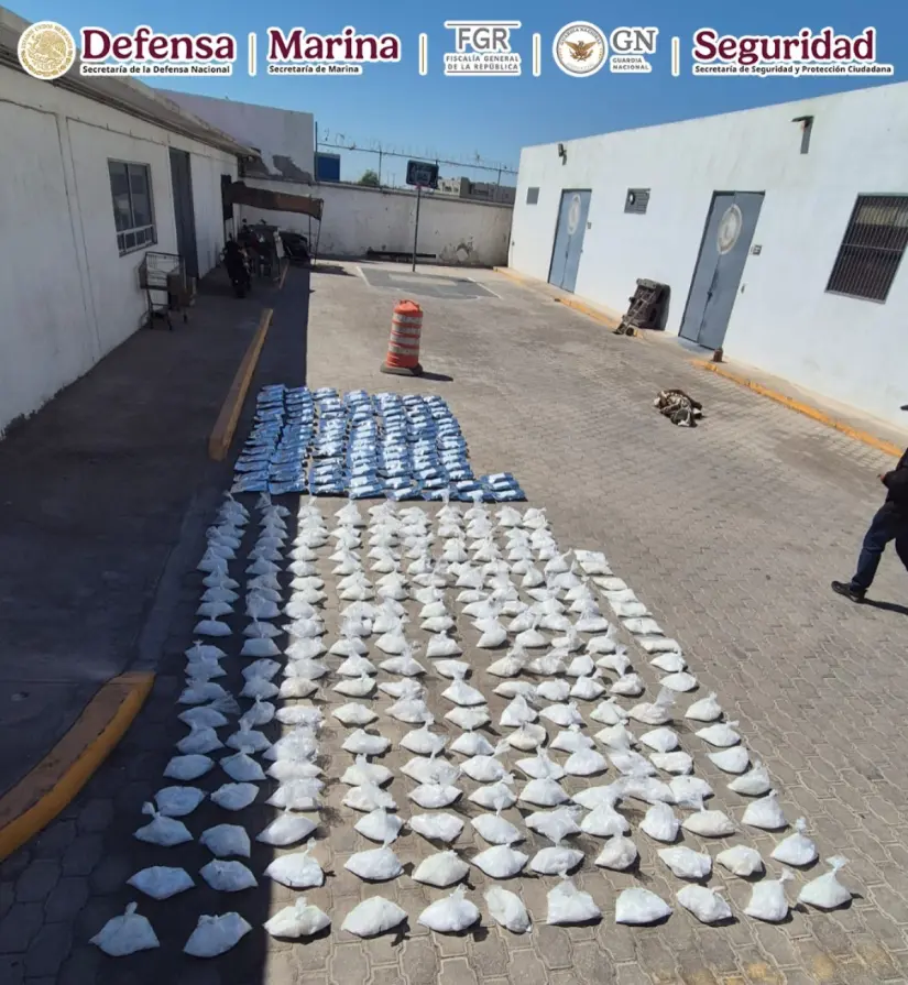 Metanfetamina asegurada en Baja California