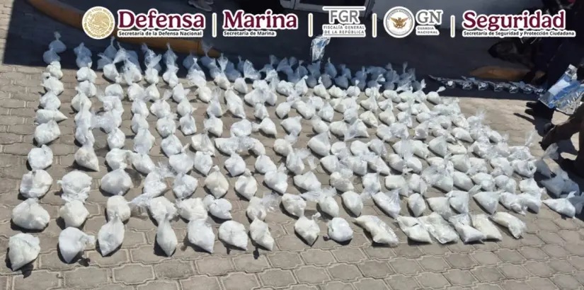 Metanfetamina asegurada en Baja California