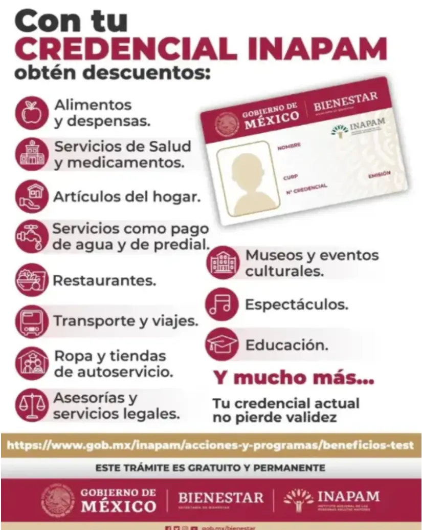 Aprovecha todos los descuentos que INAPAM ofrece. Foto: cortesía