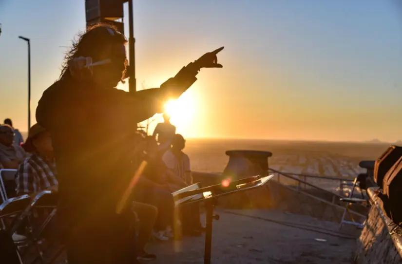 Un hermoso evento musical con un espectacular atardecer como telón. Foto: cortesía