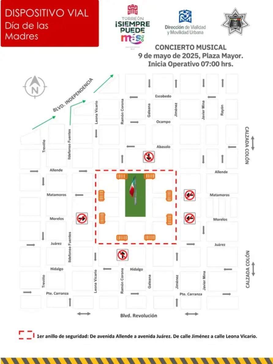 Estas serán las calles que cerrarán a las 7:00 de la mañana. Foto: cortesía.