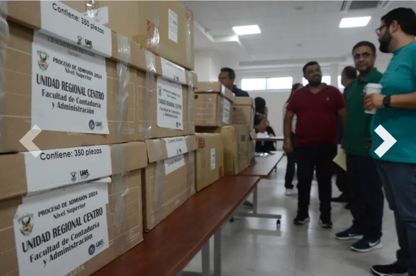 Entrega de los exámenes de diagnóstico y admisión de la UAS 2024. Foto: cortesía Entrega de los exámenes de diagnóstico y admisión de la UAS 2024. Foto: cortesía.