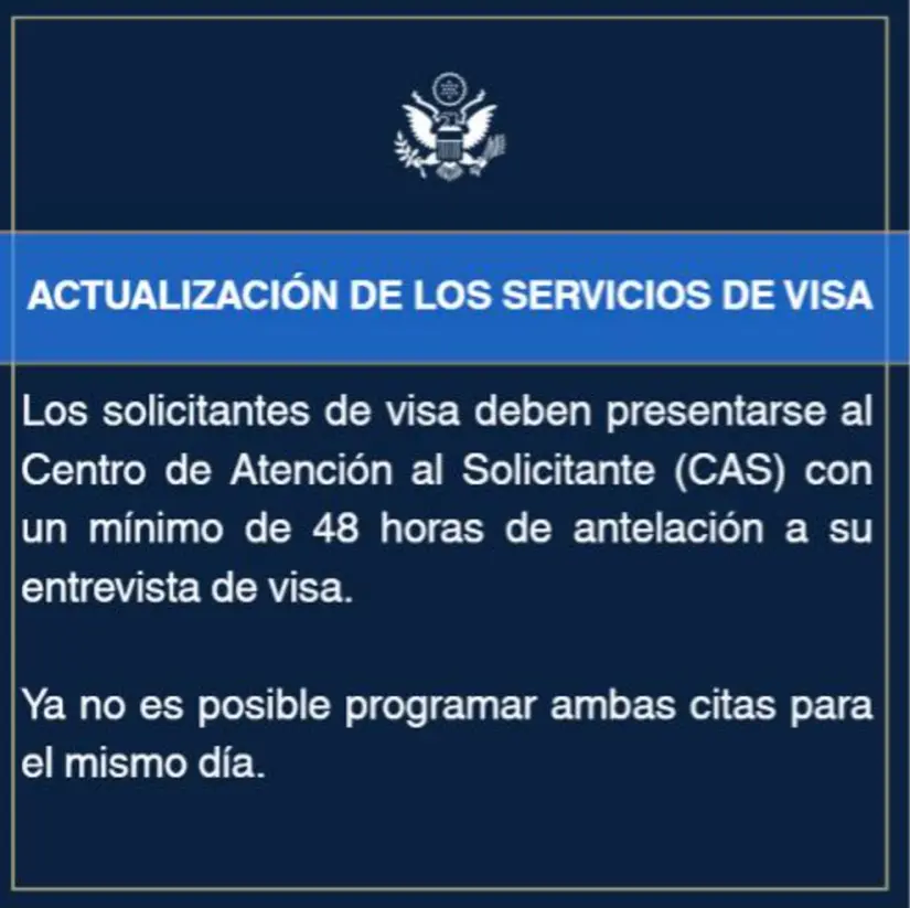 Este será el nuevo lineamiento para solicitar la visa. Foto: Facebook U.S. Consulate Monterrey Este será el nuevo lineamiento para solicitar la visa. Foto: Facebook U.S. Consulate Monterrey.