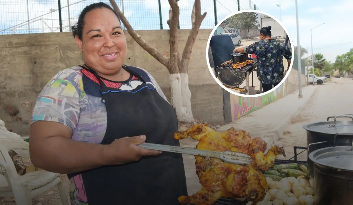 Ni las adversidades ni los días difíciles han apagado su espíritu emprendedor de Nancy Yadira. Movida por el amor a sus hijos, encontró en la venta de pollos asados una nueva oportunidad para salir adelante. Foto: Juan Madrigal