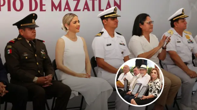 Con aplausos y al compás de los Honores a la Bandera, maestros fueron homenajeados tras 25 años de educar. Foto: Cortesía.