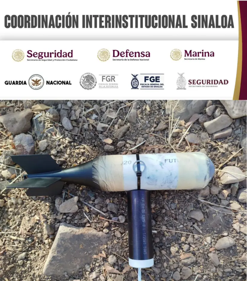 Explosivos asegurados en Culiacán y Choix. Foto: cortesía Explosivos asegurados en Culiacán y Choix. Foto: cortesía.