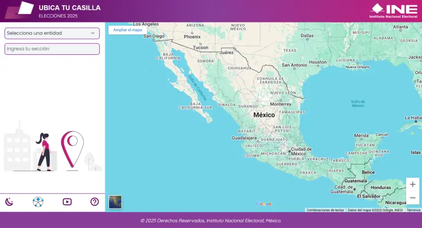 Elección Judicial 2025: ¿Cómo será la elección extraordianaria? Mapa interactivo del INE. Foto: Captura de pantalla