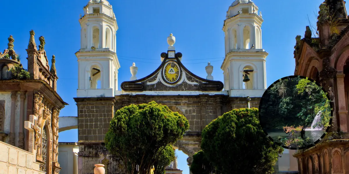 Pueblo Mágico rodeado de neblina