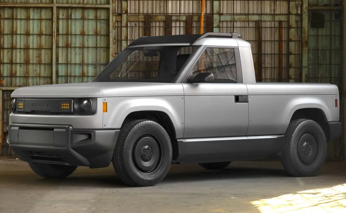 El modelo se inspira en una estética minimalista. Foto: Slate Auto
