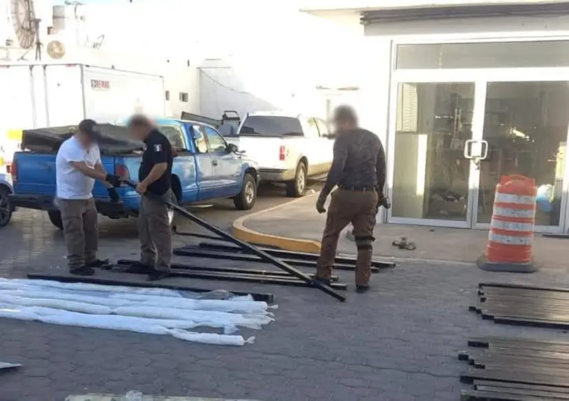 La droga asegurada en el cargamento de mango en Mexicali. Foto: Cortesía