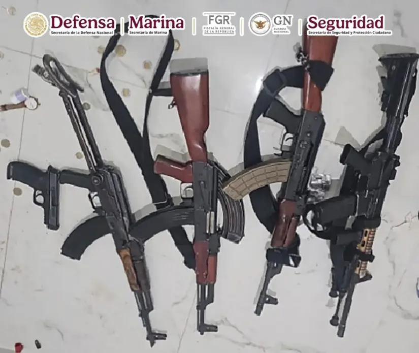 Armas aseguradas. Armas aseguradas.