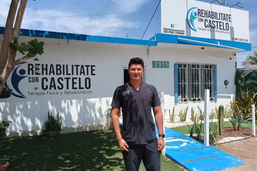 La clínica  Rehabilítate con Castelo se encuentra en Infonavit Humaya, en la esquina de República de Costa Rica y Argentina.