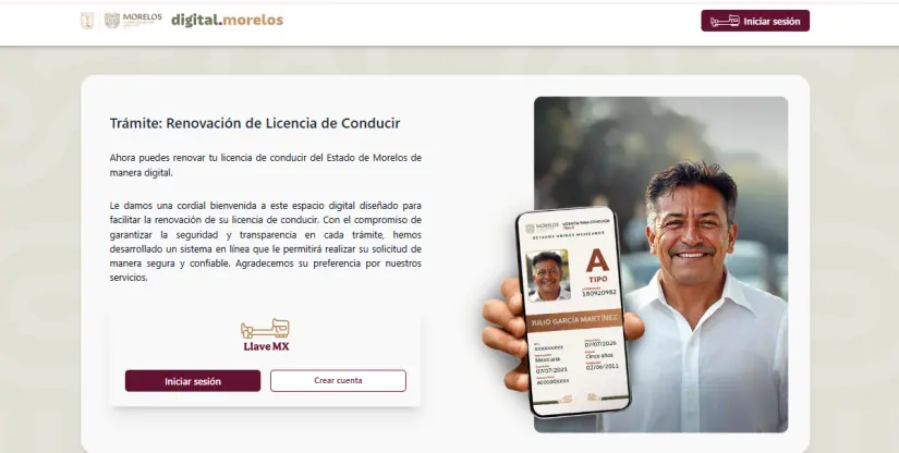 Página web oficial para realizar el trámite de tu licencia de conducir. Foto: Cortesía. Página web oficial para realizar el trámite de tu licencia de conducir. Foto: Cortesía.