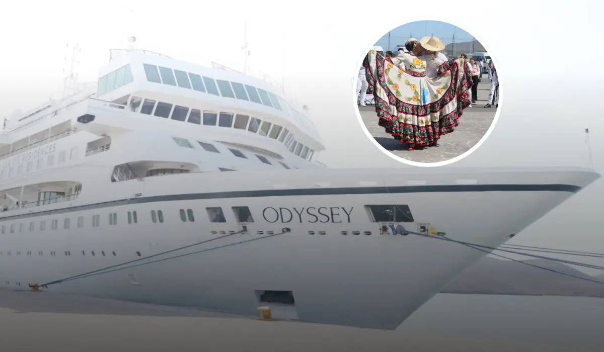 Pasajeros y tripulantes del crucero Crucero Odyssey son reciben la cálida bienvenida de los Sinaloense