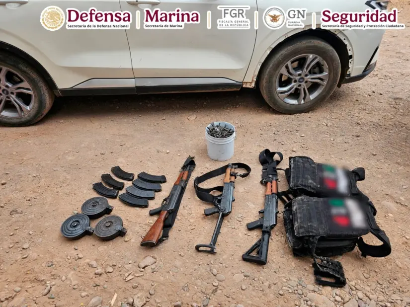 Armas decomisadas en Culiacán. Armas decomisadas en Culiacán.