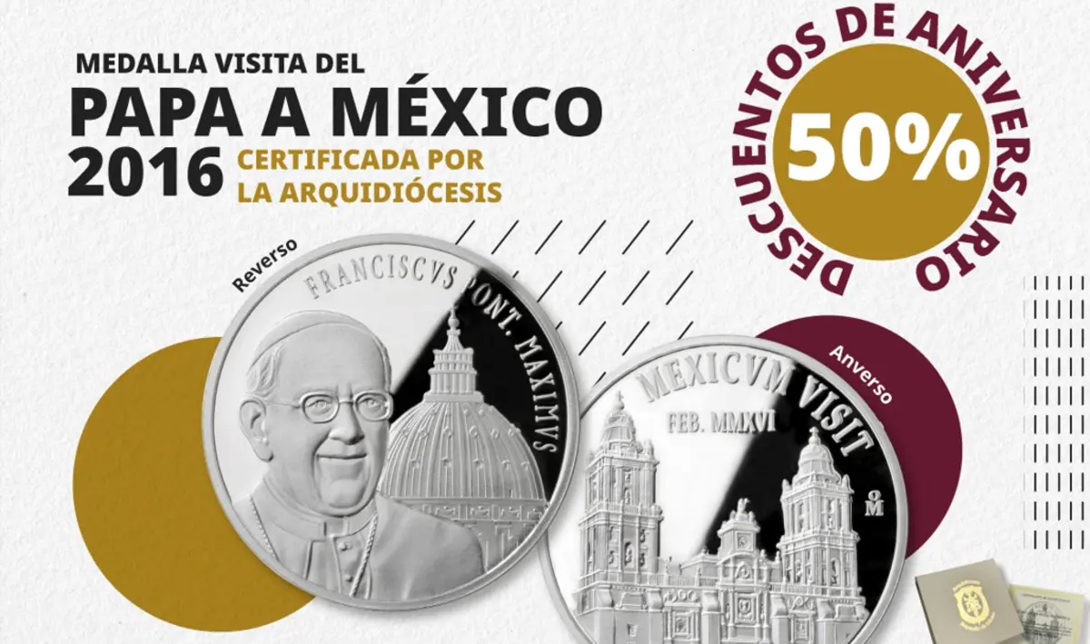 Medalla del Papa Francisco en México: dónde puedo obtenerla