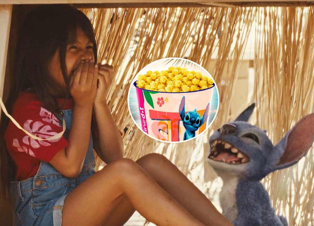Cubeta palomera de Lilo y stitch en Cinedot. Foto: Cortesía