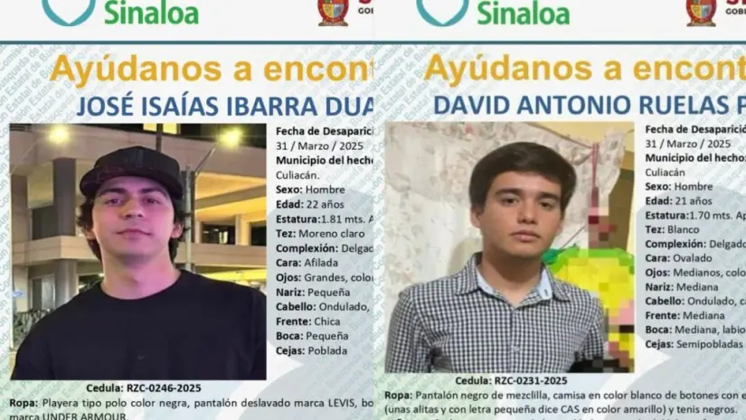 Los jóvenes David y José fueron vistos por última vez el día 30 de marzo del presente año. Foto: Cortesía. Los jóvenes David y José fueron vistos por última vez el día 30 de marzo del presente año. Foto: Cortesía.